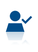 candidate check icon in blue