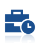 briefcase clock icon