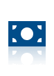 money icon in blue and white