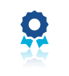 award icon in dark and light blue